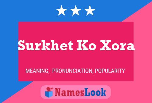 Surkhet Ko Xora 名字海报