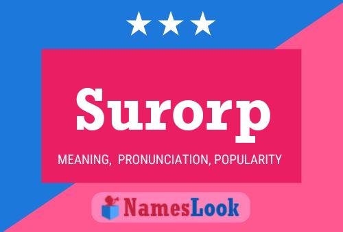 Surorp 名字海报