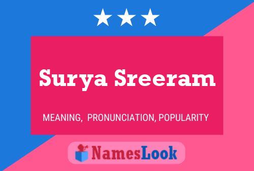 Surya Sreeram 名字海报