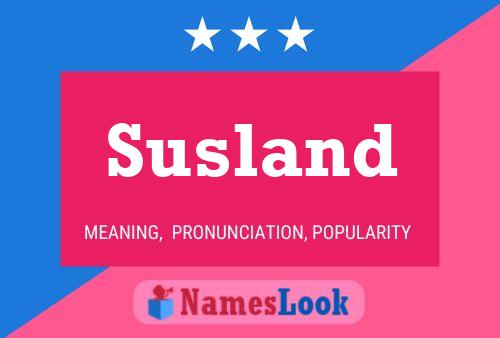 Susland 名字海报