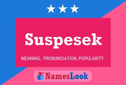 Suspesek 名字海报