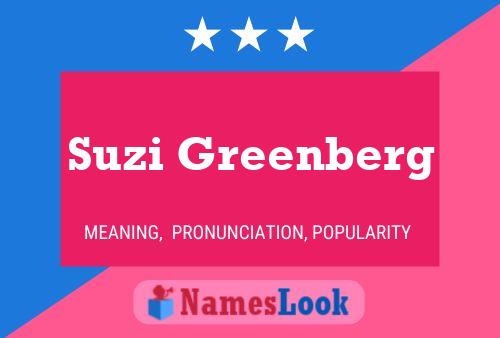 Suzi Greenberg 名字海报