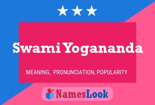 Swami Yogananda 名字海报