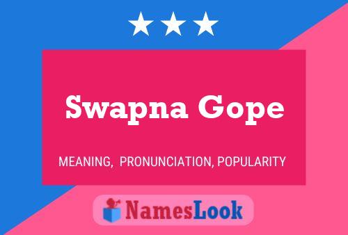 Swapna Gope 名字海报