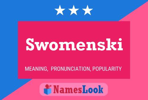 Swomenski 名字海报