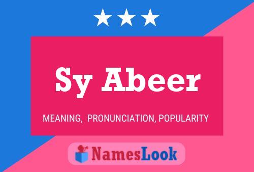 Sy Abeer 名字海报