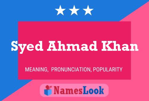 Syed Ahmad Khan 名字海报