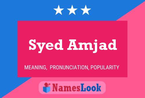 Syed Amjad 名字海报