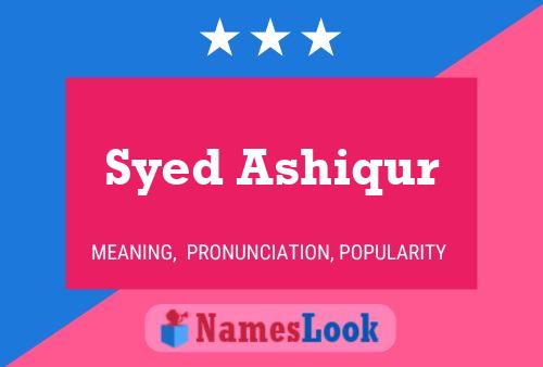 Syed Ashiqur 名字海报