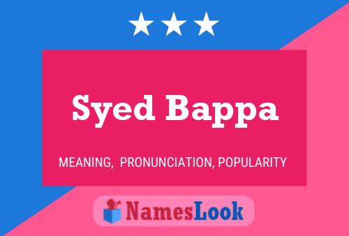 Syed Bappa 名字海报