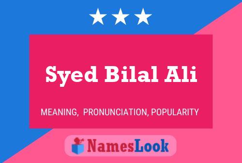 Syed Bilal Ali 名字海报