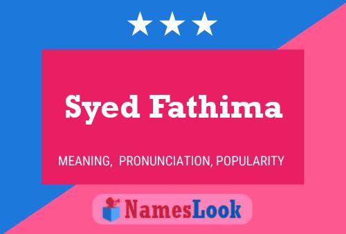 Syed Fathima 名字海报