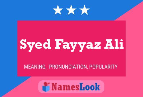 Syed Fayyaz Ali 名字海报