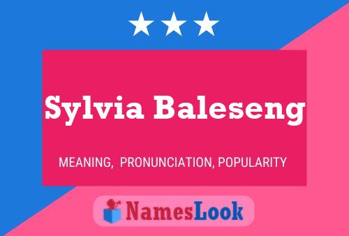 Sylvia Baleseng 名字海报