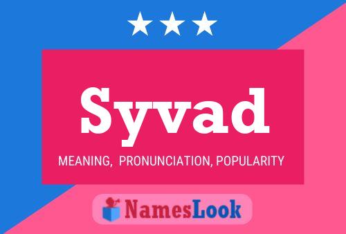 Syvad 名字海报