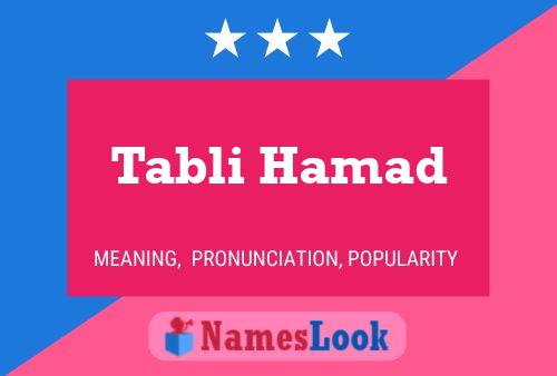 Tabli Hamad 名字海报