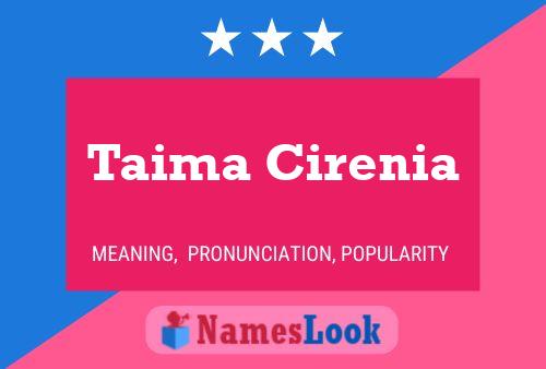 Taima Cirenia 名字海报