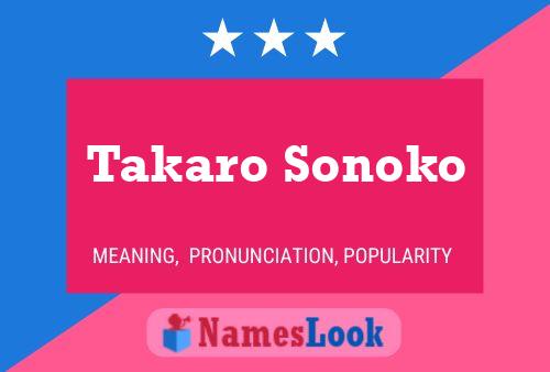 Takaro Sonoko 名字海报