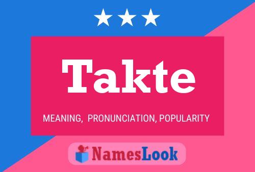 Takte 名字海报