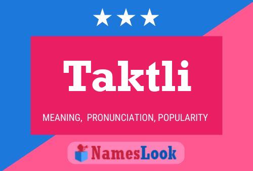 Taktli 名字海报