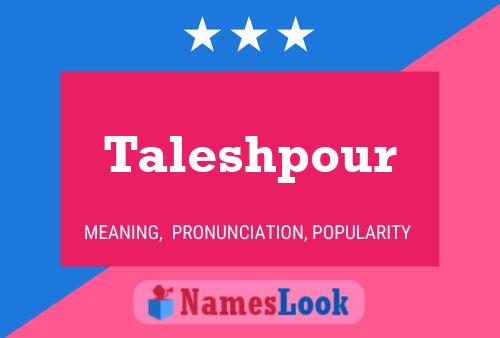 Taleshpour 名字海报