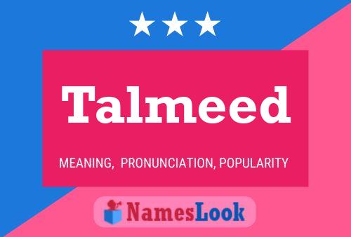 Talmeed 名字海报