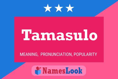 Tamasulo 名字海报