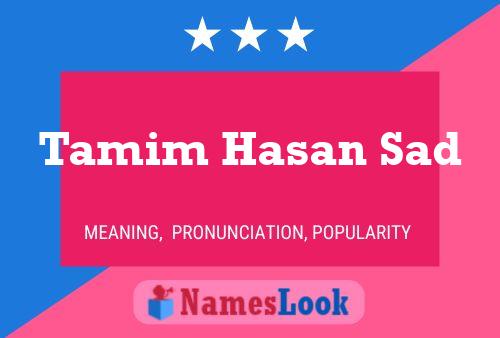 Tamim Hasan Sad 名字海报