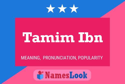 Tamim Ibn 名字海报