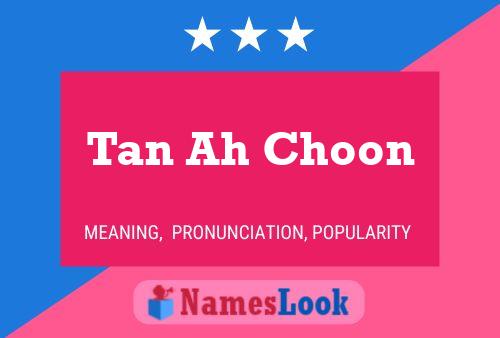 Tan Ah Choon 名字海报