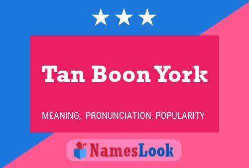 Tan Boon York 名字海报