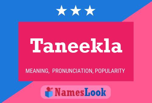 Taneekla 名字海报