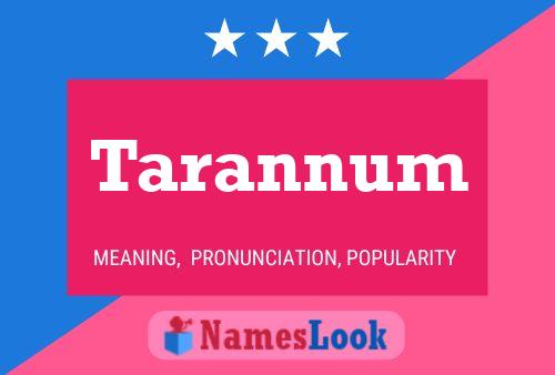 Tarannum 名字海报