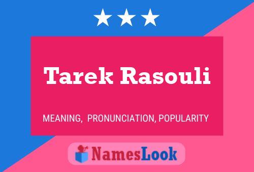 Tarek Rasouli 名字海报