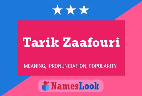 Tarik Zaafouri 名字海报