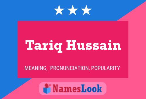 Tariq Hussain 名字海报