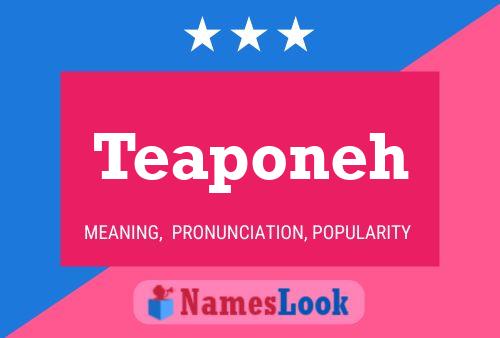 Teaponeh 名字海报