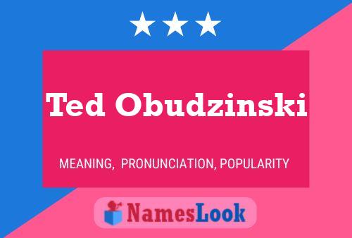 Ted Obudzinski 名字海报