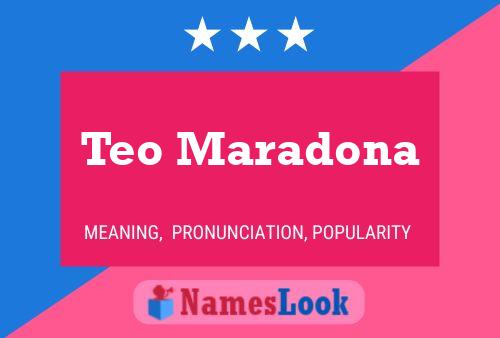 Teo Maradona 名字海报