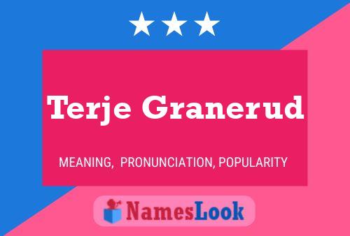 Terje Granerud 名字海报