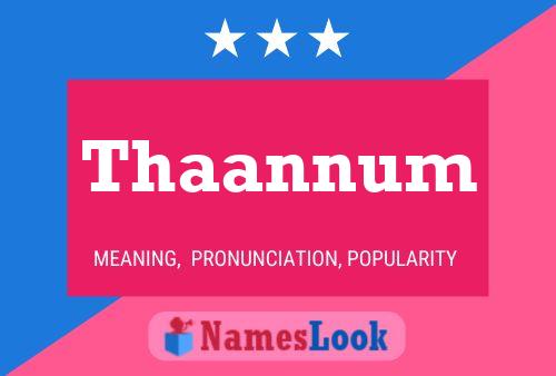 Thaannum 名字海报