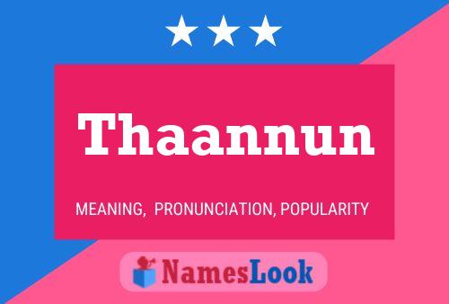 Thaannun 名字海报