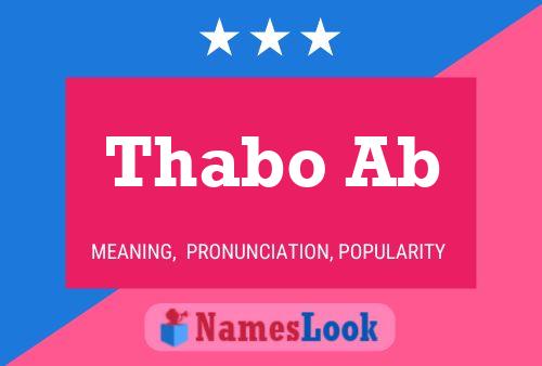 Thabo Ab 名字海报