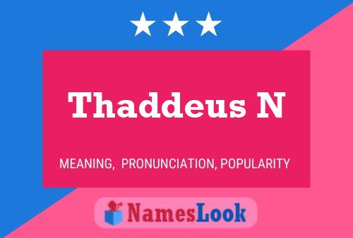 Thaddeus N 名字海报