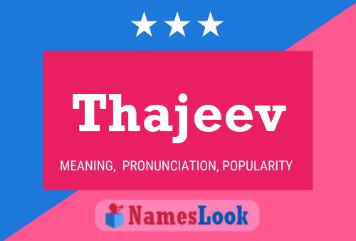 Thajeev 名字海报