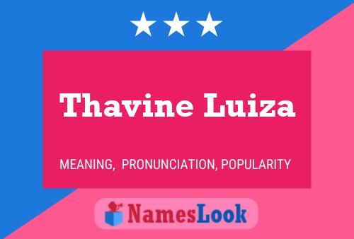 Thavine Luiza 名字海报