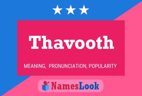 Thavooth 名字海报