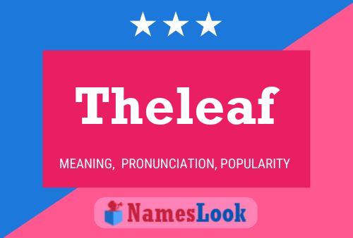 Theleaf 名字海报