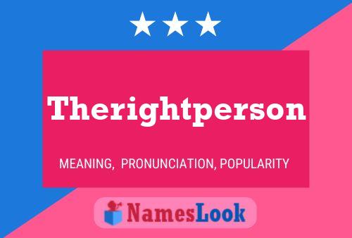 Therightperson 名字海报