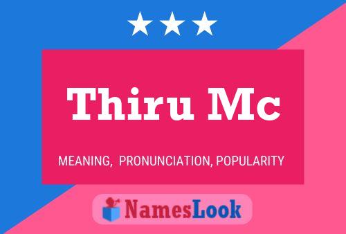 Thiru Mc 名字海报